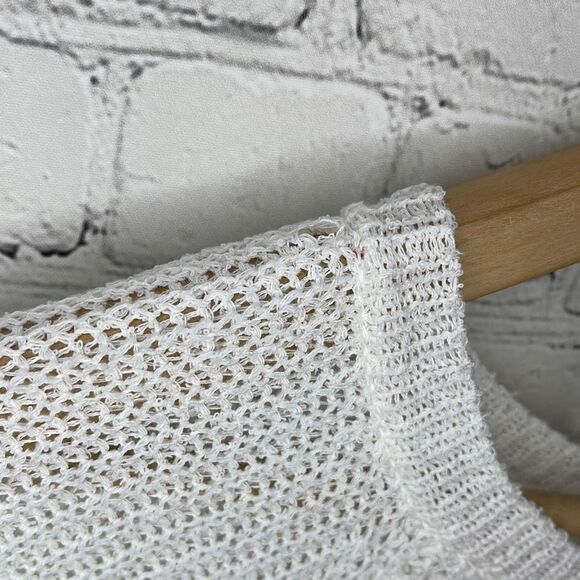 Main Strip White Women’s 3/4 Length Sleeve Sweater Side Lace up size small - Picture 3 of 7